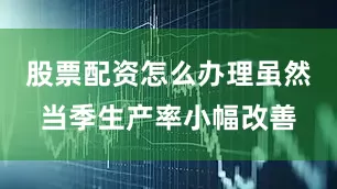 股票配资怎么办理虽然当季生产率小幅改善