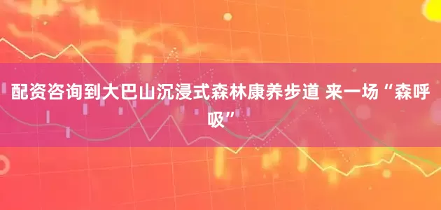 配资咨询到大巴山沉浸式森林康养步道 来一场“森呼吸”